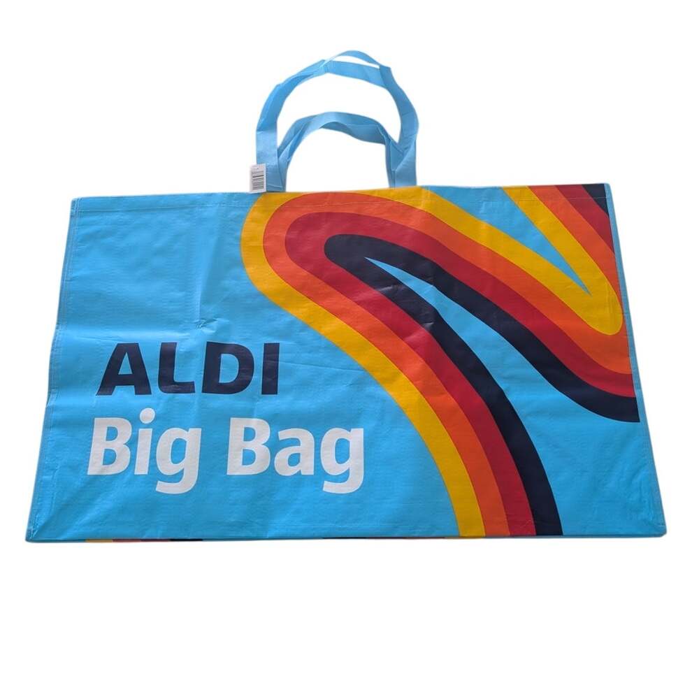 NEW! Aldi Big Bag Heritage Rainbow Stripe Tote 2026 Limited Edition